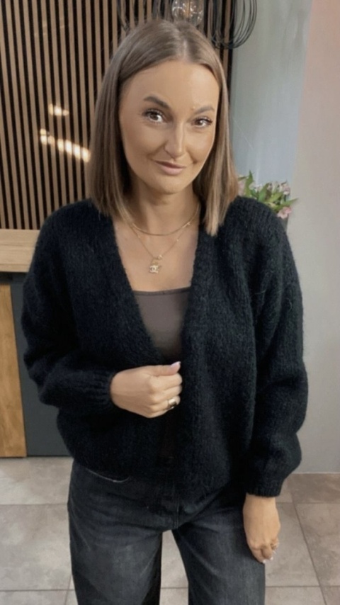 Krótki Kardigan CXL - Czarny