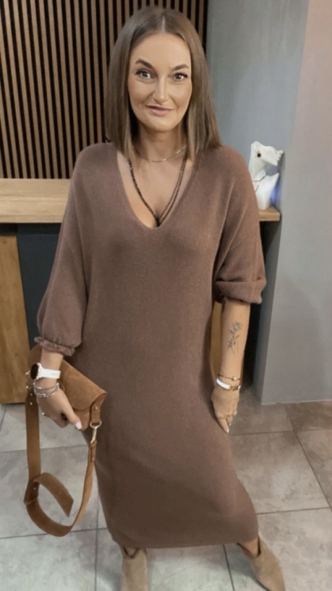 Sukienka Couture - Brąz