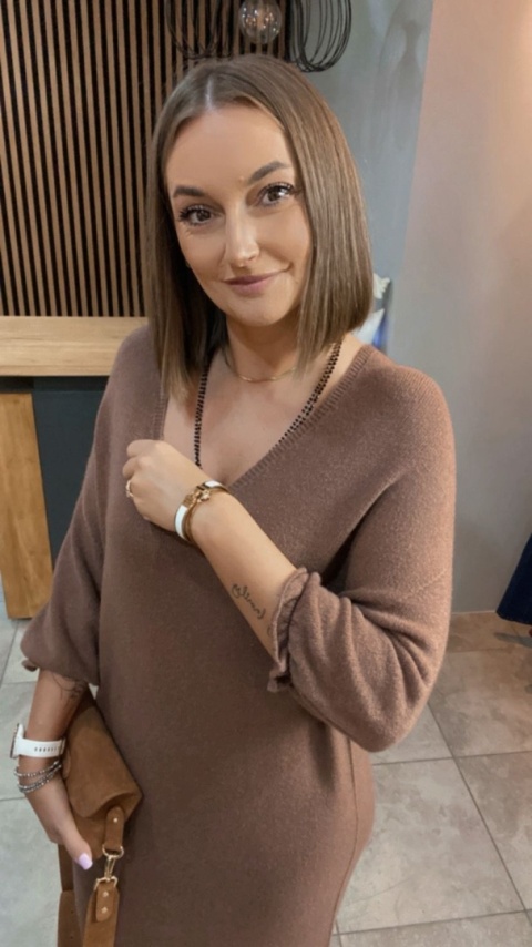 Sukienka Couture - Brąz