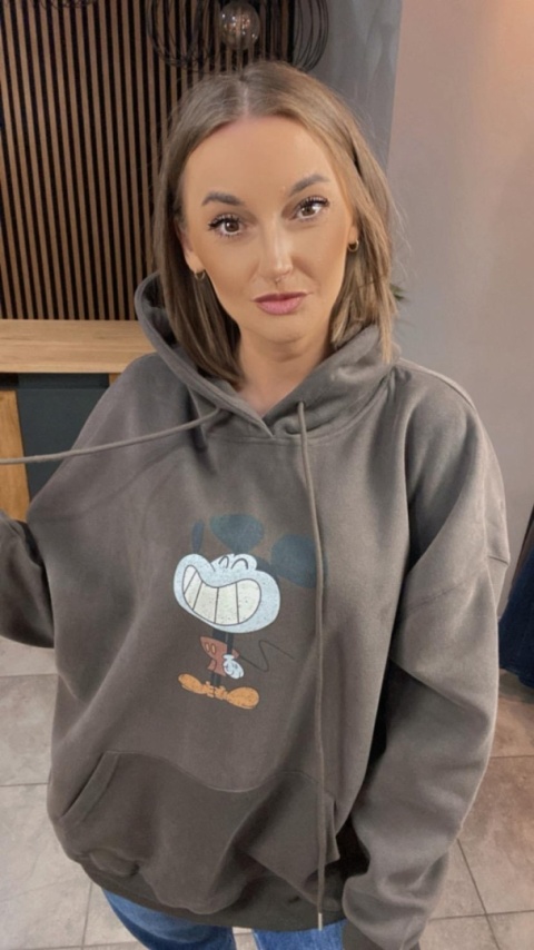 Bluza z nadrukiem Mickey - Czekolada