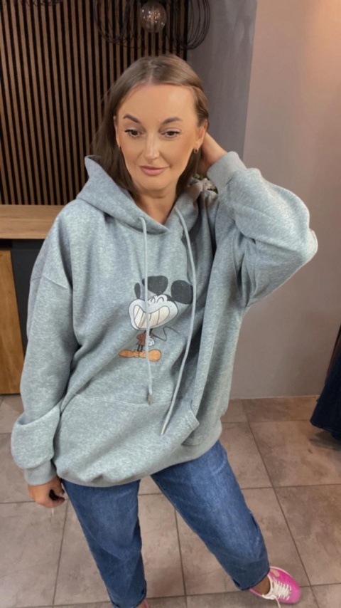 Bluza z nadrukiem Mickey - Szary