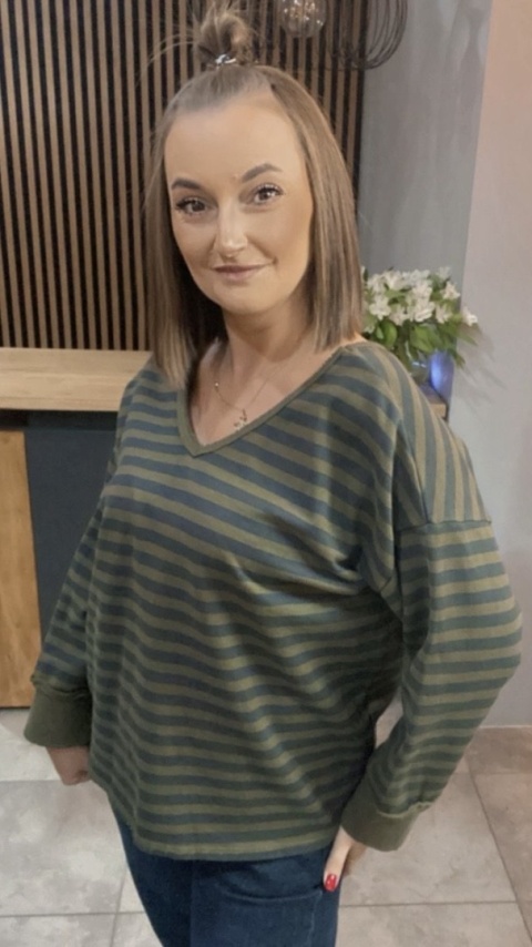 Bluzka Wiya w paski – Agave Green