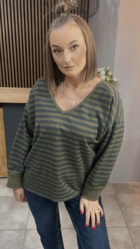 Bluzka Wiya w paski – Agave Green