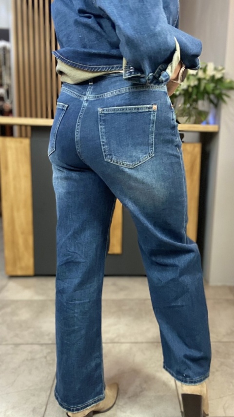 Jeansy wide leg z apaszką - Wiya