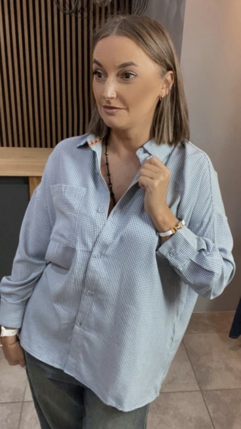 Koszula oversize w drobną kratkę – Wiya - Jeans
