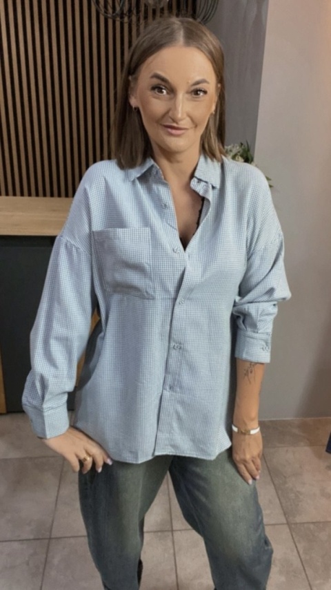 Koszula oversize w drobną kratkę – Wiya - Jeans