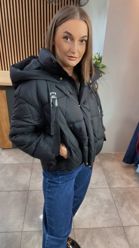 Kurtka z naturalnym puchem – model Aspen Czarna