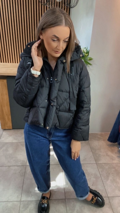 Kurtka z naturalnym puchem – model Aspen Czarna