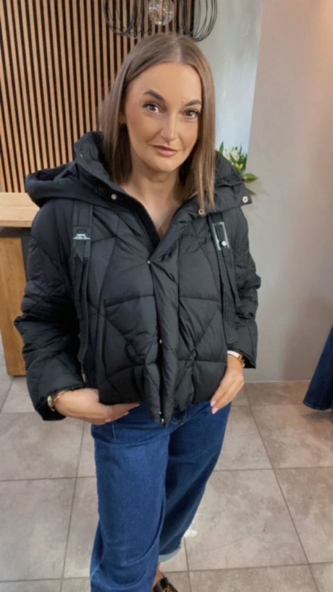 Kurtka z naturalnym puchem – model Aspen Czarna
