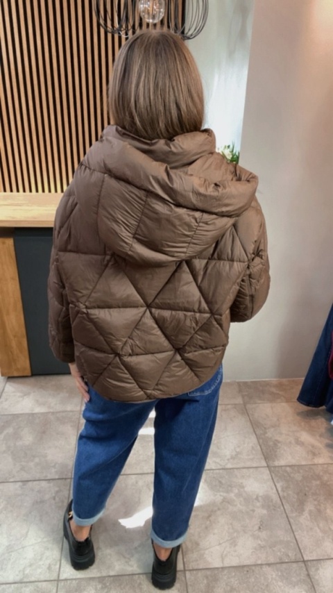 Kurtka z naturalnym puchem – model Aspen Brąz