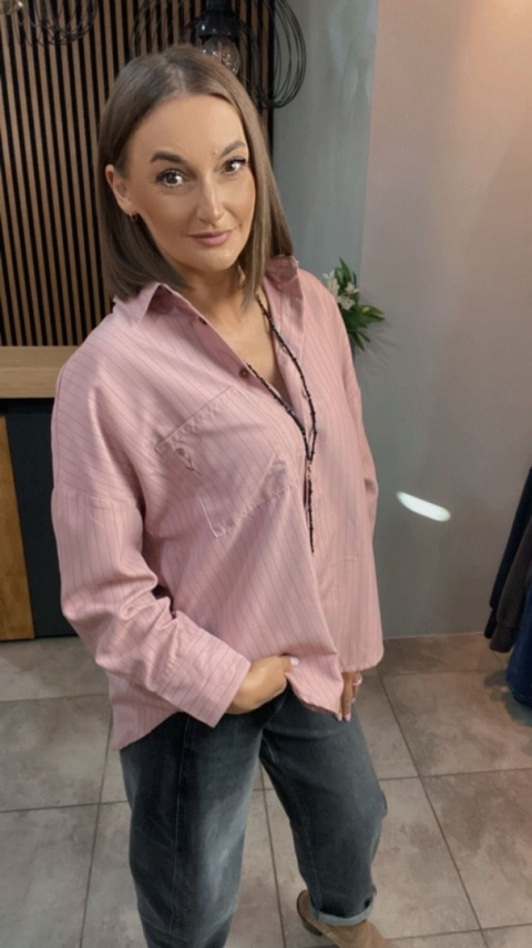 Koszula Wiya oversize w paski - Rosa