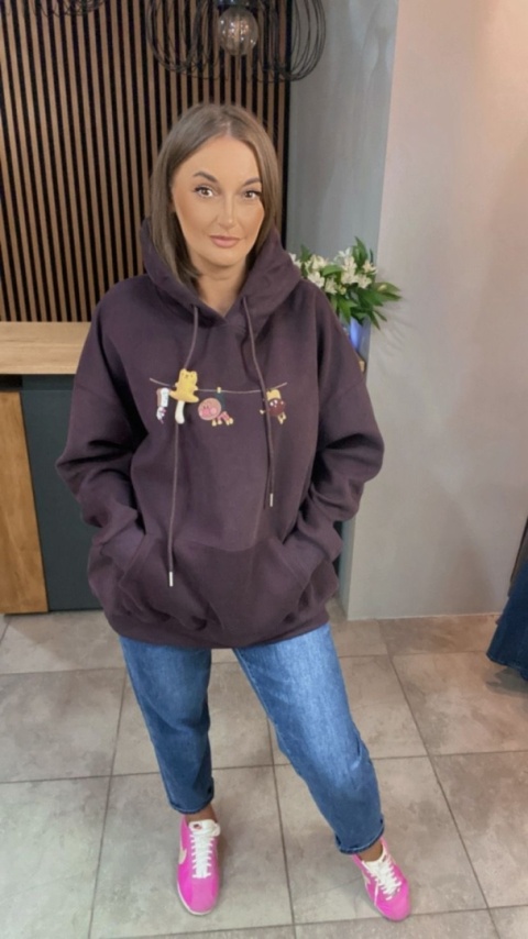 Bluza z kapturem – oversize z uroczym nadrukiem