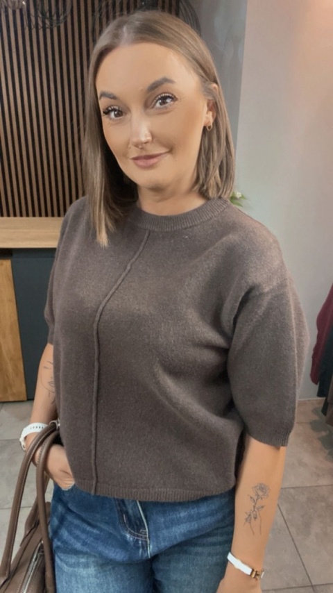 Sweter E-Woman Fashion – Czekolada