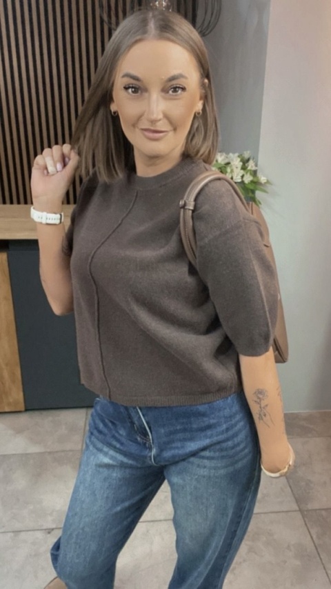 Sweter E-Woman Fashion – Czekolada