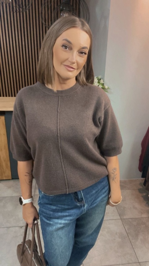 Sweter E-Woman Fashion – Czekolada