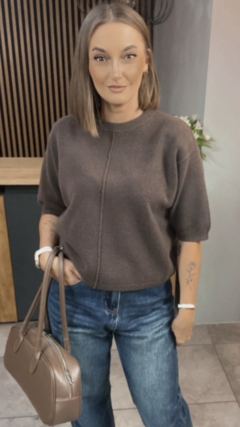 Sweter E-Woman Fashion – Czekolada
