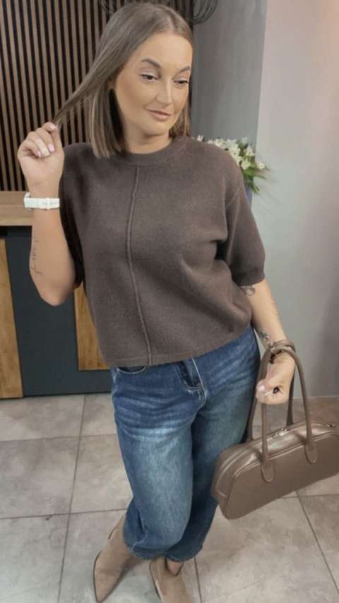 Sweter E-Woman Fashion – Czekolada