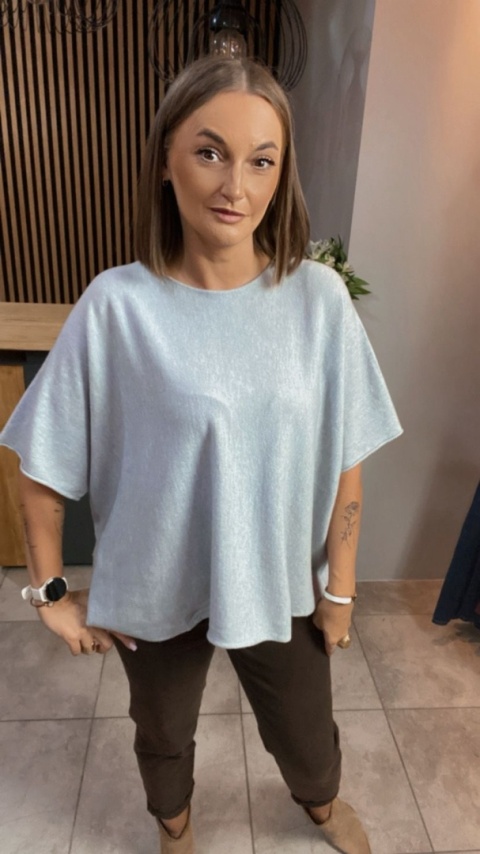 Sweter dzianinowy oversize E-WOMAN - Szary
