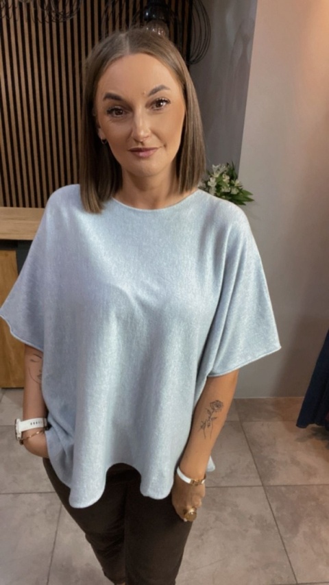 Sweter dzianinowy oversize E-WOMAN - Szary